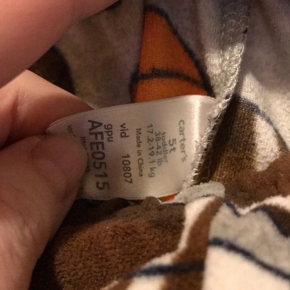 Carter’s Circo Boy’s 5T pajama pants winter sports